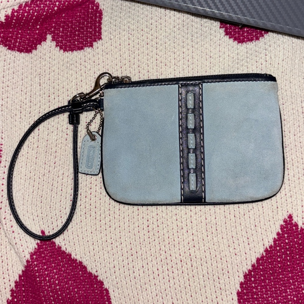 Vintage Coach Suede Wristlet